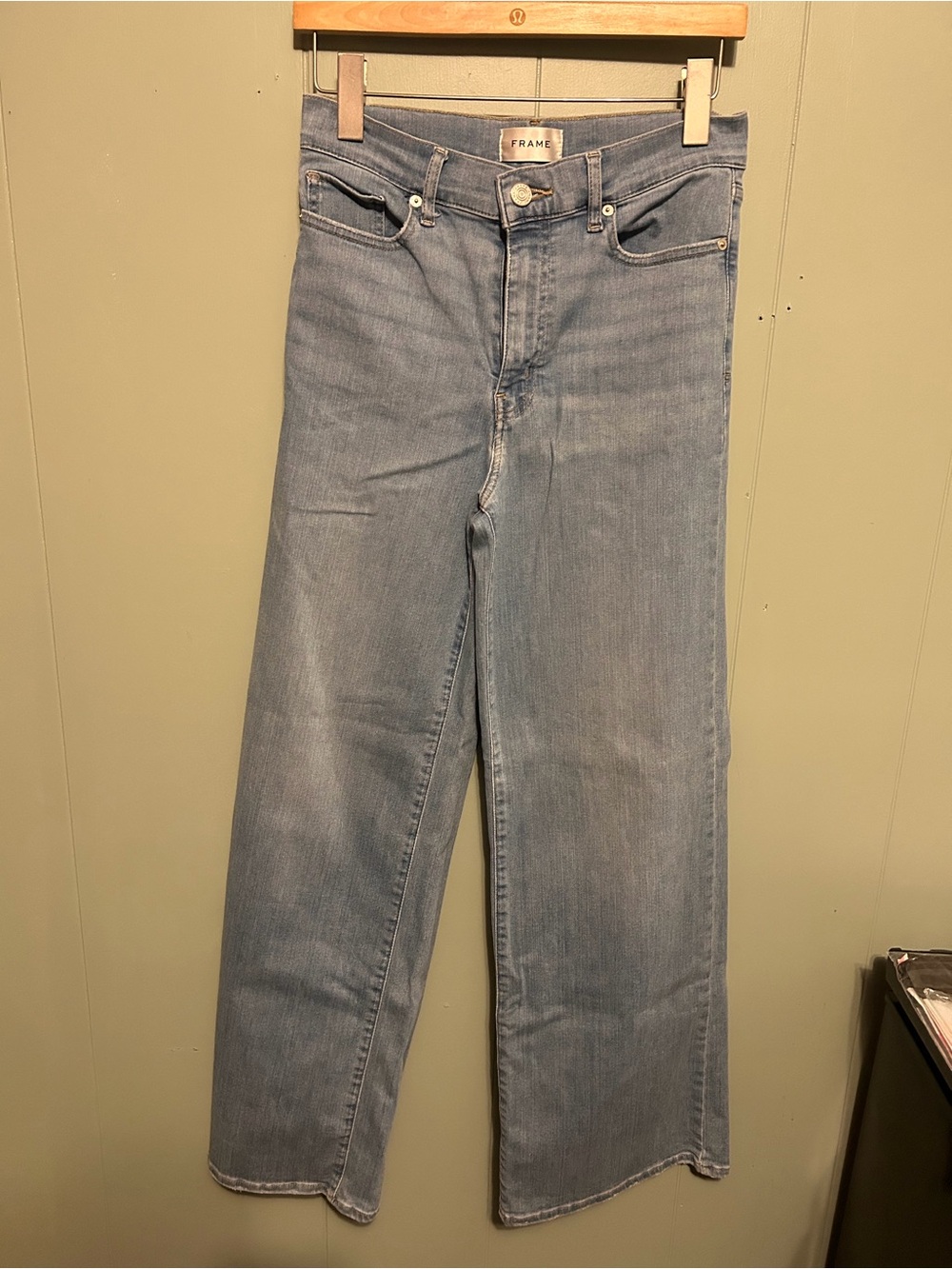 Frame Denim Light Blue Barrel Leg Jeans